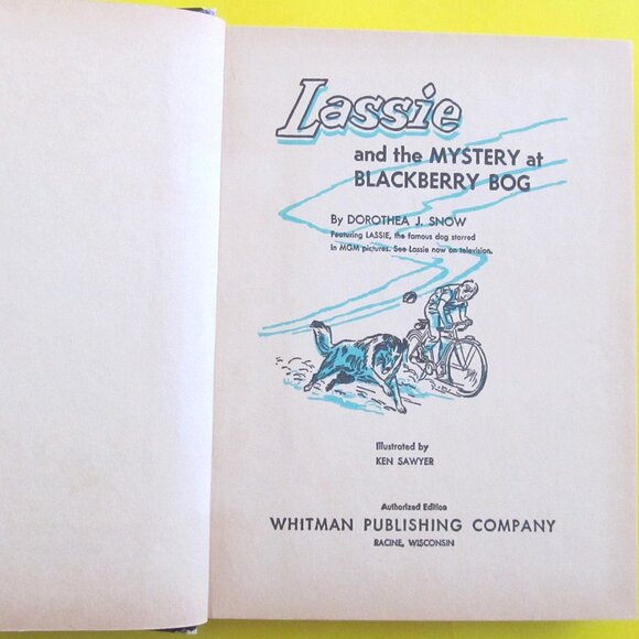 Vintage Lassie and the Mystery at Blackberry Bog book 1956 - Picture 4 of 9